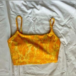NWOT Carbon38 Gold Snakeskin Sports Bra